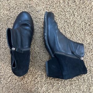 Black Ankle Boots with Zipper